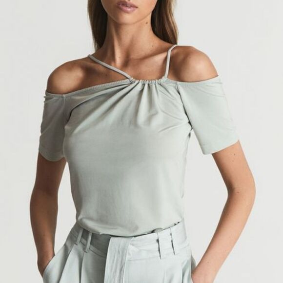 NWOT Reiss Cierra Strappy Off The Shoulder Top - Picture 1 of 8